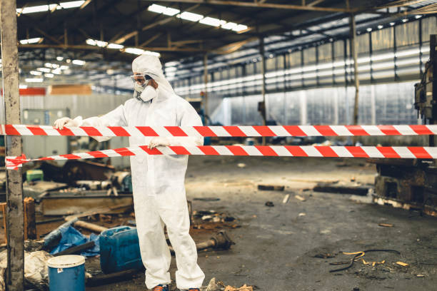 Professional Biohazard technician working in Hampton, TN
